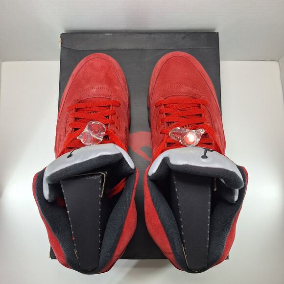 Air Jordan 5 Retro Mens 12 Red Suede 136027-602 Basketball Shoes Sneakers main image 4